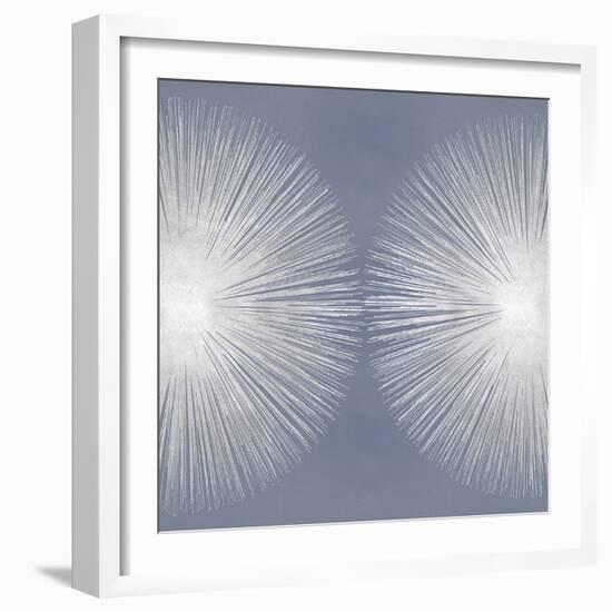 Silver Sunburst on Gray II-Abby Young-Framed Art Print