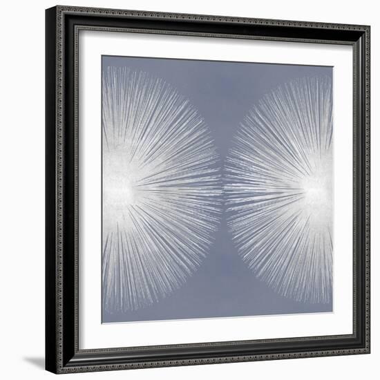 Silver Sunburst on Gray II-Abby Young-Framed Art Print