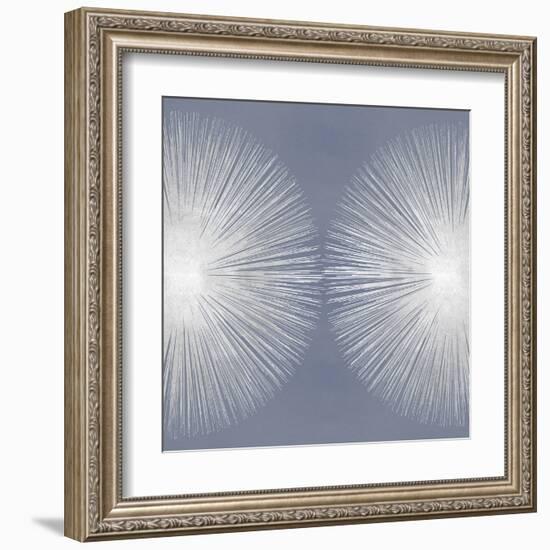 Silver Sunburst on Gray II-Abby Young-Framed Art Print