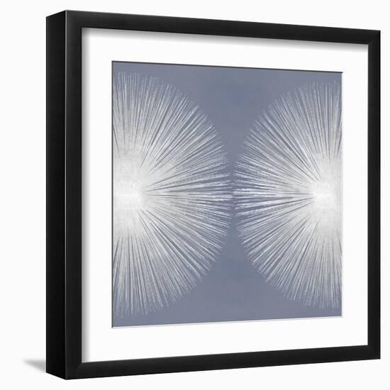 Silver Sunburst on Gray II-Abby Young-Framed Art Print