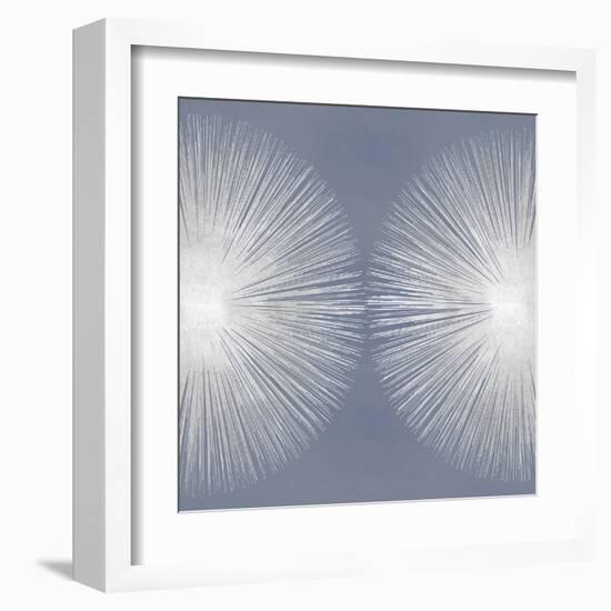 Silver Sunburst on Gray II-Abby Young-Framed Art Print