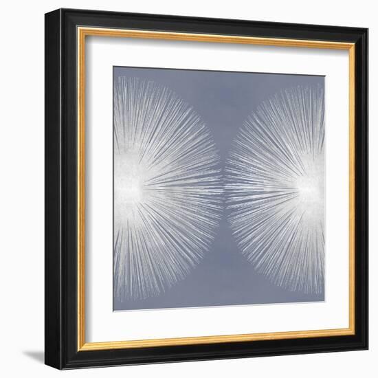 Silver Sunburst on Gray II-Abby Young-Framed Art Print