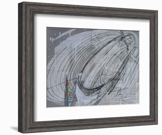 Silver Swirl 2-Enrico Varrasso-Framed Art Print