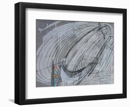 Silver Swirl 2-Enrico Varrasso-Framed Art Print