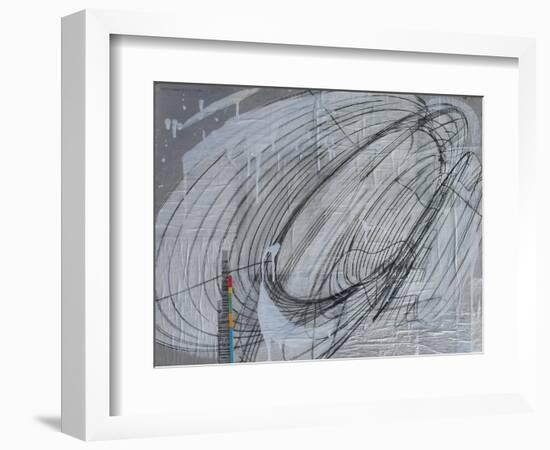 Silver Swirl 2-Enrico Varrasso-Framed Art Print