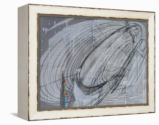 Silver Swirl 2-Enrico Varrasso-Framed Stretched Canvas