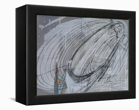 Silver Swirl 2-Enrico Varrasso-Framed Stretched Canvas