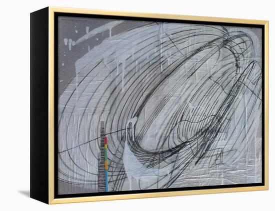 Silver Swirl 2-Enrico Varrasso-Framed Stretched Canvas