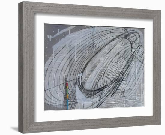 Silver Swirl 2-Enrico Varrasso-Framed Art Print