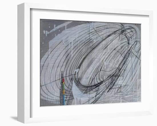 Silver Swirl 2-Enrico Varrasso-Framed Art Print