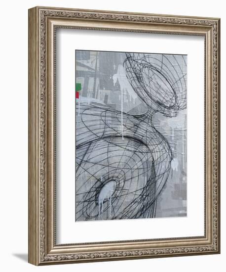 Silver Swirl 3-Enrico Varrasso-Framed Art Print