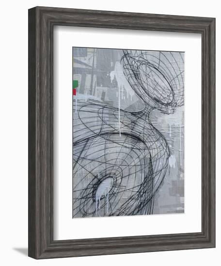 Silver Swirl 3-Enrico Varrasso-Framed Art Print