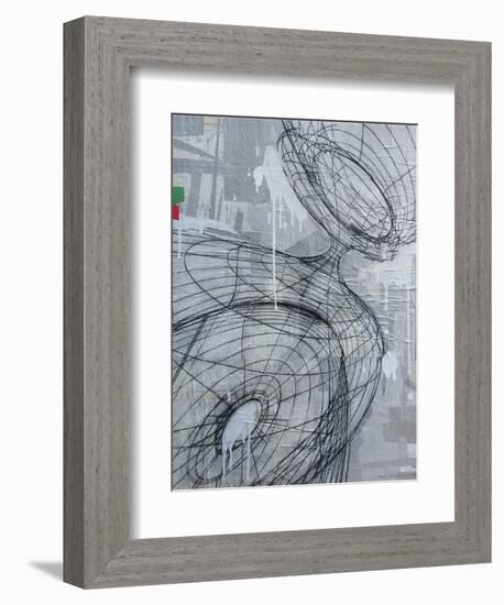 Silver Swirl 3-Enrico Varrasso-Framed Art Print