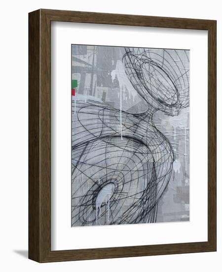 Silver Swirl 3-Enrico Varrasso-Framed Art Print