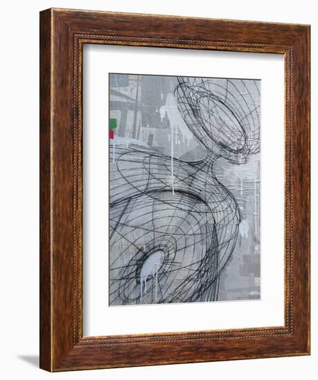 Silver Swirl 3-Enrico Varrasso-Framed Art Print