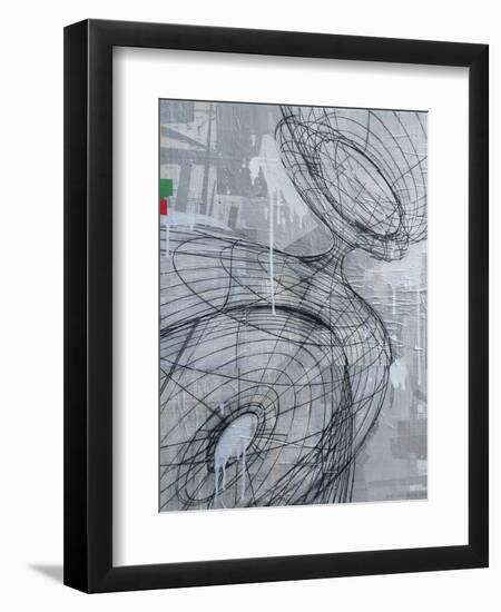 Silver Swirl 3-Enrico Varrasso-Framed Art Print