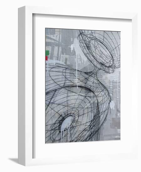 Silver Swirl 3-Enrico Varrasso-Framed Art Print