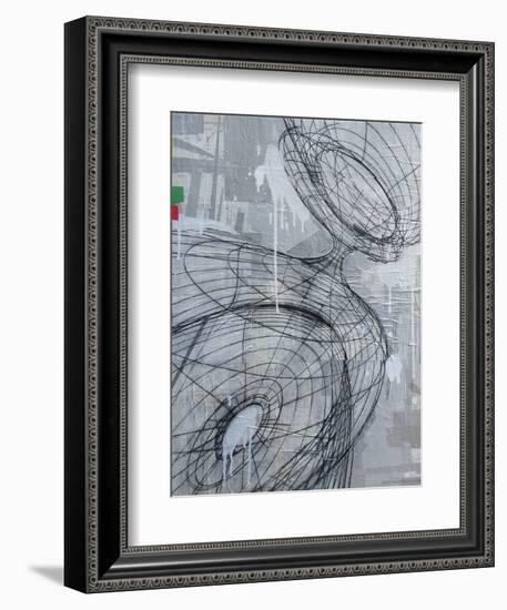 Silver Swirl 3-Enrico Varrasso-Framed Art Print