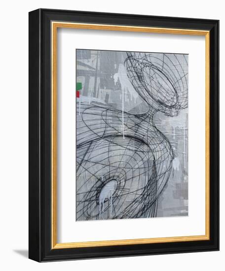 Silver Swirl 3-Enrico Varrasso-Framed Art Print