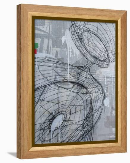 Silver Swirl 3-Enrico Varrasso-Framed Stretched Canvas