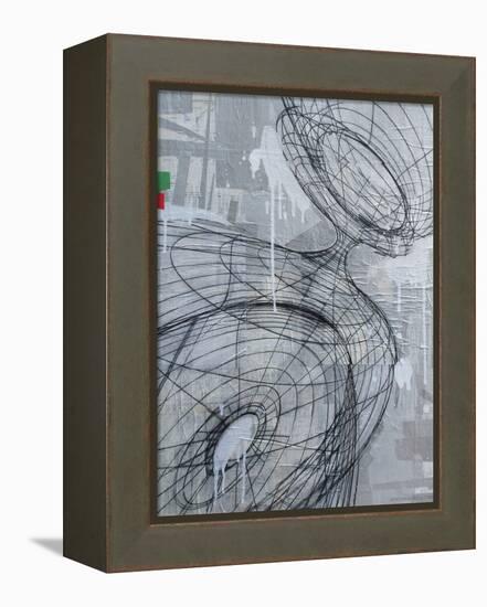 Silver Swirl 3-Enrico Varrasso-Framed Stretched Canvas