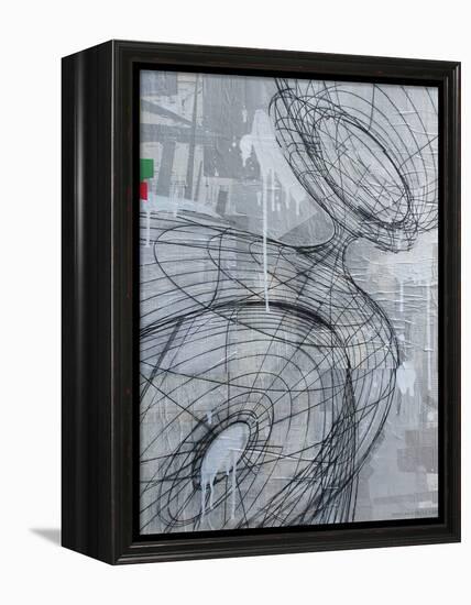 Silver Swirl 3-Enrico Varrasso-Framed Stretched Canvas