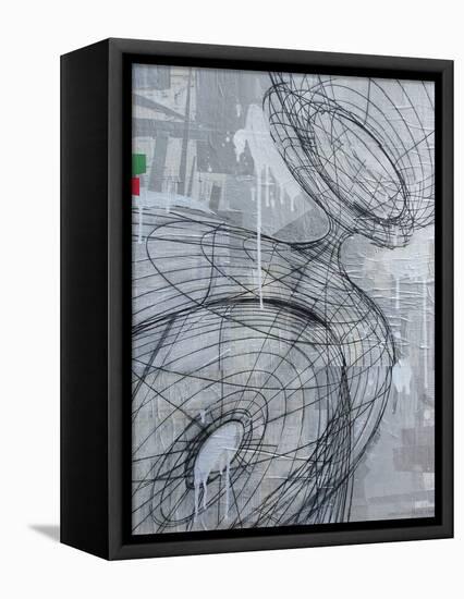 Silver Swirl 3-Enrico Varrasso-Framed Stretched Canvas