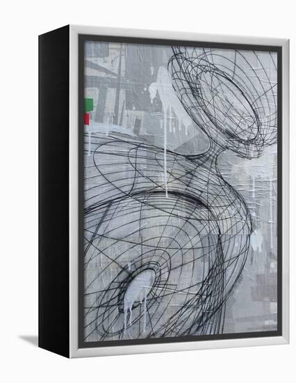 Silver Swirl 3-Enrico Varrasso-Framed Stretched Canvas