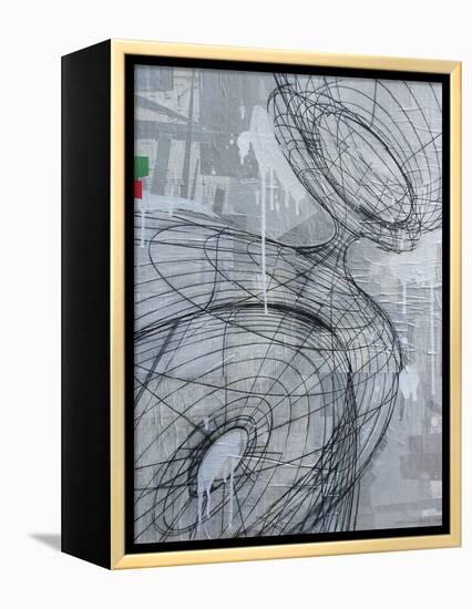 Silver Swirl 3-Enrico Varrasso-Framed Stretched Canvas