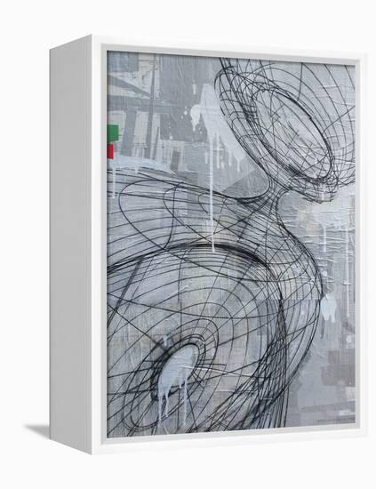 Silver Swirl 3-Enrico Varrasso-Framed Stretched Canvas