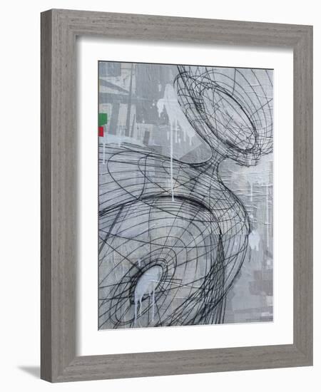 Silver Swirl 3-Enrico Varrasso-Framed Art Print