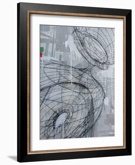 Silver Swirl 3-Enrico Varrasso-Framed Art Print