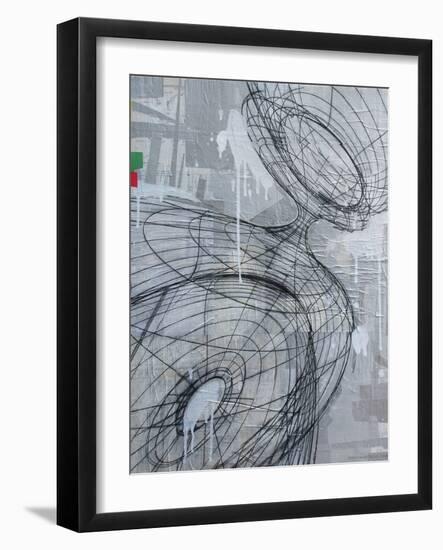 Silver Swirl 3-Enrico Varrasso-Framed Art Print