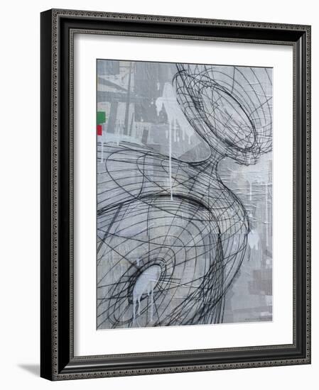 Silver Swirl 3-Enrico Varrasso-Framed Art Print