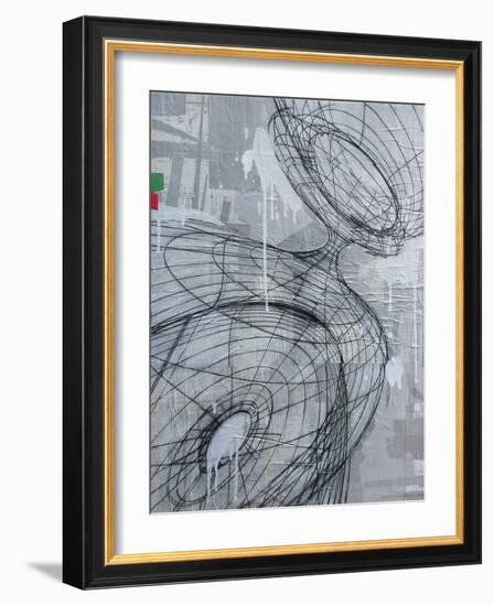 Silver Swirl 3-Enrico Varrasso-Framed Art Print