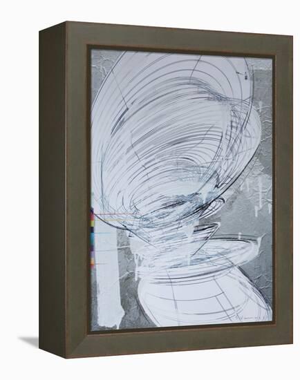 Silver Swirl 4-Enrico Varrasso-Framed Stretched Canvas