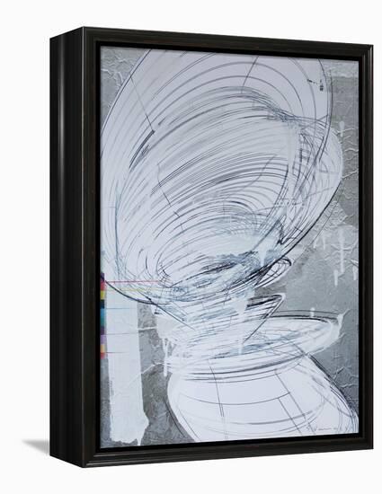 Silver Swirl 4-Enrico Varrasso-Framed Stretched Canvas