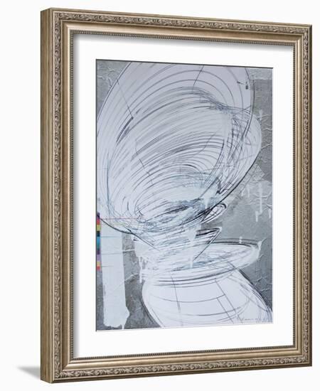 Silver Swirl 4-Enrico Varrasso-Framed Art Print