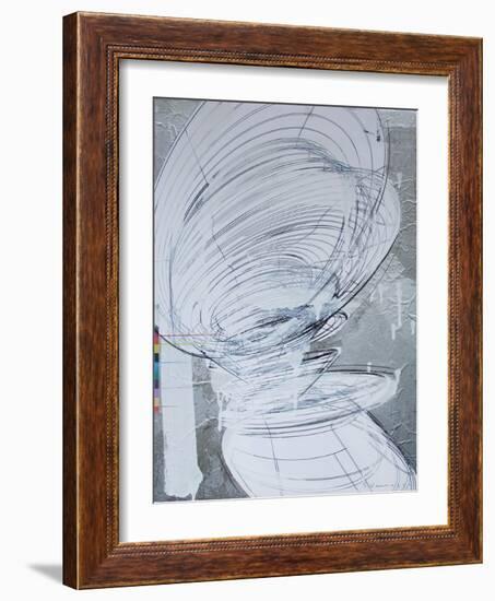 Silver Swirl 4-Enrico Varrasso-Framed Art Print