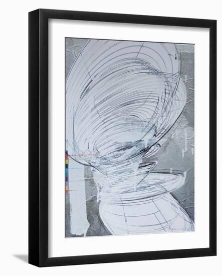 Silver Swirl 4-Enrico Varrasso-Framed Art Print