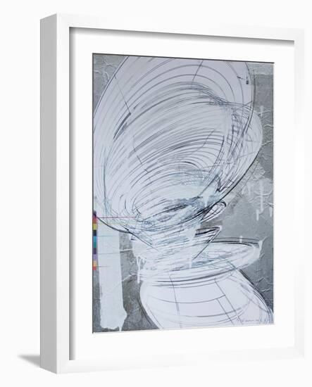 Silver Swirl 4-Enrico Varrasso-Framed Art Print