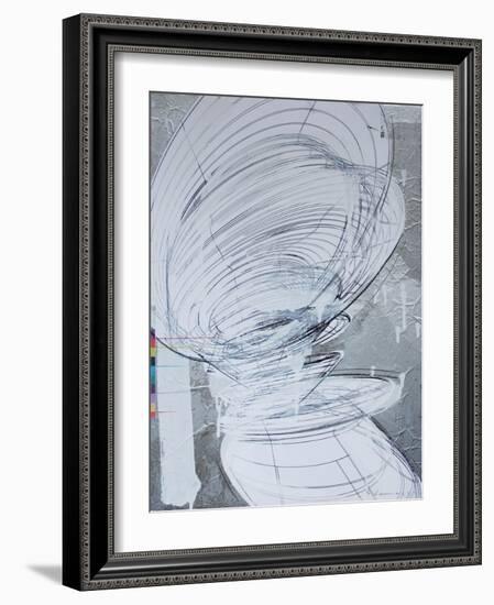 Silver Swirl 4-Enrico Varrasso-Framed Art Print