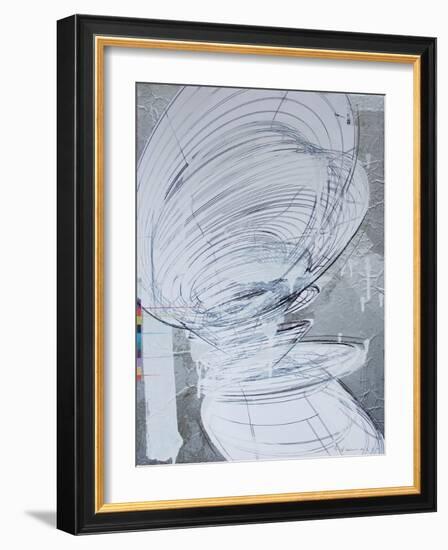 Silver Swirl 4-Enrico Varrasso-Framed Art Print