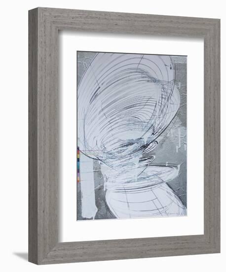 Silver Swirl 4-Enrico Varrasso-Framed Art Print