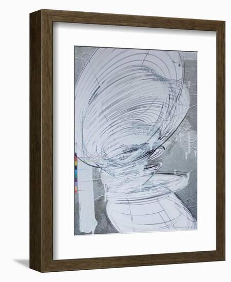 Silver Swirl 4-Enrico Varrasso-Framed Art Print