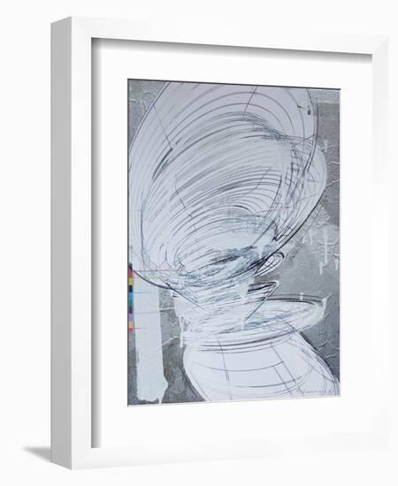 Silver Swirl 4-Enrico Varrasso-Framed Art Print