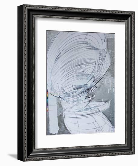 Silver Swirl 4-Enrico Varrasso-Framed Art Print