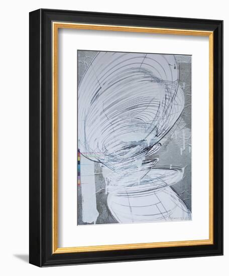 Silver Swirl 4-Enrico Varrasso-Framed Art Print