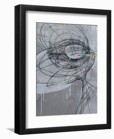 Silver Swirls 1-Enrico Varrasso-Framed Art Print