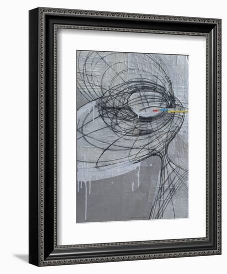 Silver Swirls 1-Enrico Varrasso-Framed Art Print